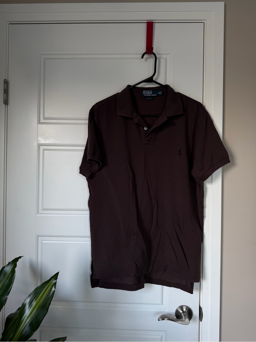 Polo by Ralph Lauren Men's Dark Brown Polo Shirt